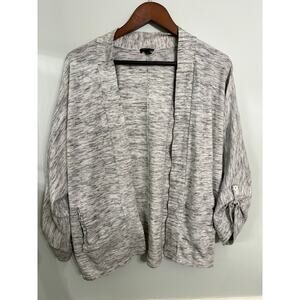 Talbots Heathered Gray Open-Front Cardigan – Size L